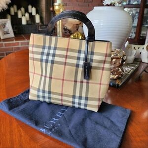 Burberry Beige and Black Checkered Women's Bag